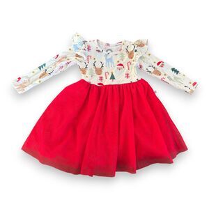 Emerson and Friends Bamboo Tulle Christmas Dress 6-12 Months READ